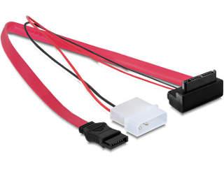 Cablu Micro SATA unghi jos la 2 pini alimentare 5V+SATA, Delock 83090 - Pret | Preturi Cablu Micro SATA unghi jos la 2 pini alimentare 5V+SATA, Delock 83090