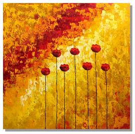 Modern Art Painting - Joseph Brice Flower Red Poppies 70x70 cm - Pret | Preturi Modern Art Painting - Joseph Brice Flower Red Poppies 70x70 cm