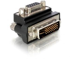 Adaptor VGA M la DVI 29 pini T unghi dreapta 90Â°, Delock 65172 - Pret | Preturi Adaptor VGA M la DVI 29 pini T unghi dreapta 90Â°, Delock 65172