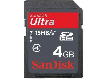 Card memorie SANDISK SD CARD 4GB SDHC Ultra - Pret | Preturi Card memorie SANDISK SD CARD 4GB SDHC Ultra