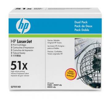 Toner DoublePack HP Q7551XD Negru - Pret | Preturi Toner DoublePack HP Q7551XD Negru