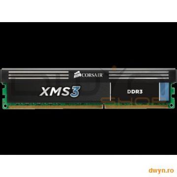 Corsair DDR3 4GB 1600MHz, 1x4GB, 9-9-9-24, XMS3, single module - Pret | Preturi Corsair DDR3 4GB 1600MHz, 1x4GB, 9-9-9-24, XMS3, single module
