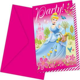 Set de 6 Invitatii de petrecere party copii cu plicuri PRINCESS SUMMER CASTLE - Pret | Preturi Set de 6 Invitatii de petrecere party copii cu plicuri PRINCESS SUMMER CASTLE