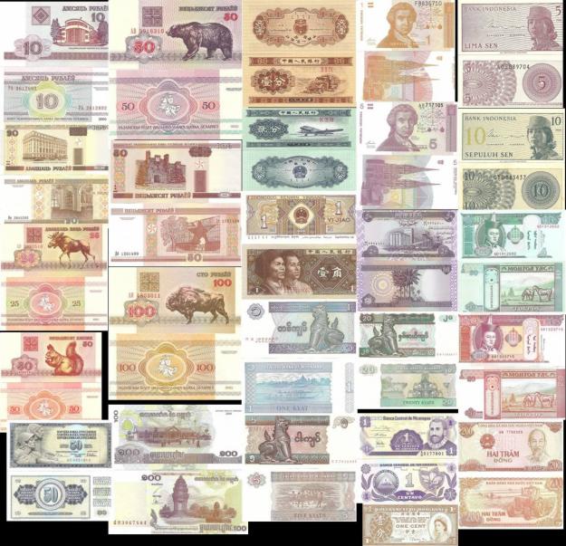 LOT 25 Bancnote necirculate diverse tari - Pret | Preturi LOT 25 Bancnote necirculate diverse tari