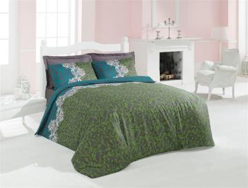 Lenjerie de pat satin Issimo Imagine verde 2 persoane - Pret | Preturi Lenjerie de pat satin Issimo Imagine verde 2 persoane