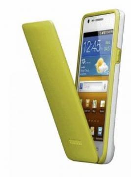 Galaxy S II Flip Cover white/lime - Pret | Preturi Galaxy S II Flip Cover white/lime