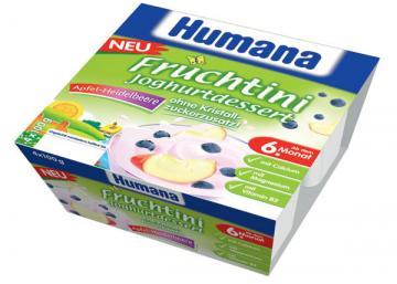 Humana - Desert iaurt mere si afine 4*100g - Pret | Preturi Humana - Desert iaurt mere si afine 4*100g