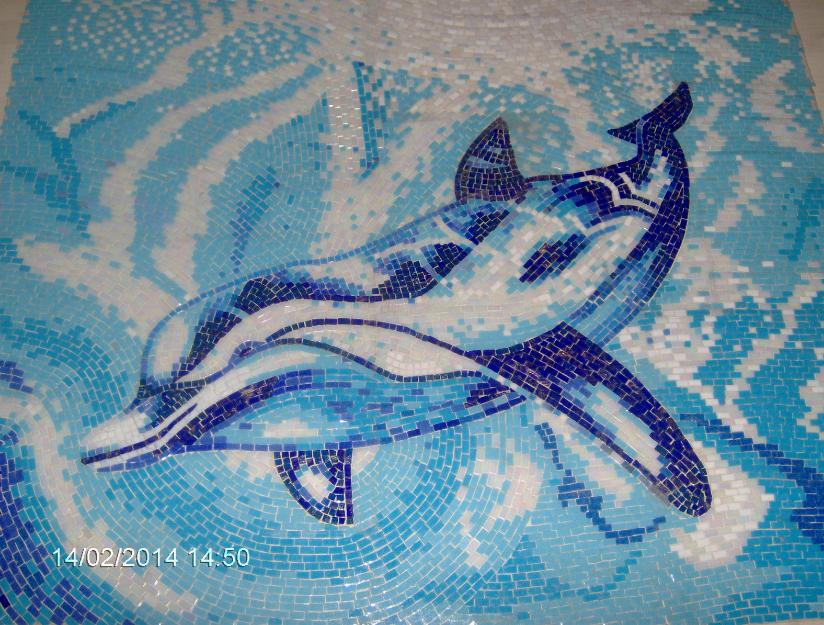 Delfin mozaic sticla decor pentru baie - Pret | Preturi Delfin mozaic sticla decor pentru baie