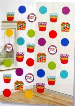 6 Decoratiuni interior DOTS &amp; STRIPES BIRTHDAY 2.1m - Pret | Preturi 6 Decoratiuni interior DOTS &amp; STRIPES BIRTHDAY 2.1m