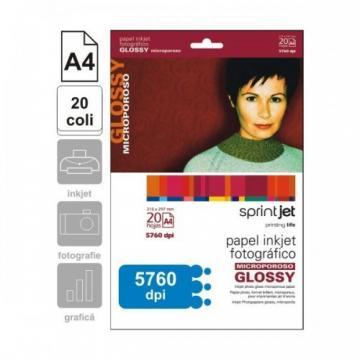 Hartie foto (5760dpi) lucioasa pentru inkjet, A4, 215g/mp, 20 coli/top, Sprintjet - Pret | Preturi Hartie foto (5760dpi) lucioasa pentru inkjet, A4, 215g/mp, 20 coli/top, Sprintjet