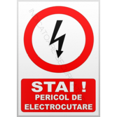 indicatoare pericol de electrocutare - Pret | Preturi indicatoare pericol de electrocutare