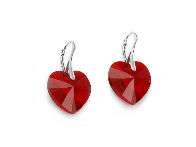 Cercei din argint cu cristale Swarovski Lovely Heart SilvexCraft - Pret | Preturi Cercei din argint cu cristale Swarovski Lovely Heart SilvexCraft