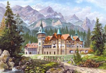 Puzzle Castorland 3000 "Castle at the Foot of the Mountains" - Pret | Preturi Puzzle Castorland 3000 "Castle at the Foot of the Mountains"