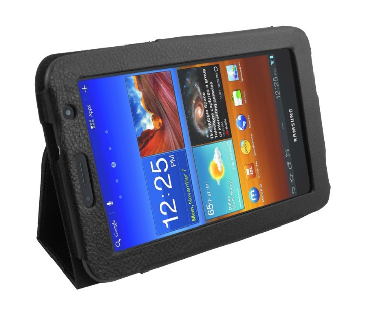 Husa din piele Samsung Galaxy Tab P3100+ folie de protectie - Pret | Preturi Husa din piele Samsung Galaxy Tab P3100+ folie de protectie