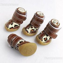 Cizmulite catel Leopard Spots Dog Boots - Pret | Preturi Cizmulite catel Leopard Spots Dog Boots