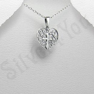 Silver4You.ro - Pandantiv argint inima si cruce - Pret | Preturi Silver4You.ro - Pandantiv argint inima si cruce