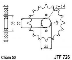 JTF726 - pinion JT Sprockets 14 dinti - Pret | Preturi JTF726 - pinion JT Sprockets 14 dinti