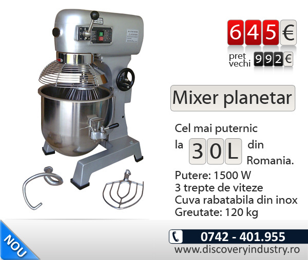Mixer planetar 30 litri la Pret promotional - Pret | Preturi Mixer planetar 30 litri la Pret promotional