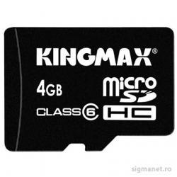 Card memorie Kingmax 4GB MicroSD + Card Reader - Pret | Preturi Card memorie Kingmax 4GB MicroSD + Card Reader
