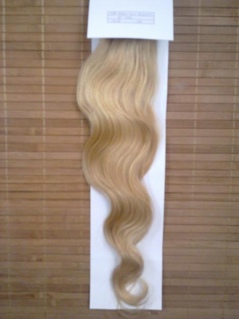 Extensii DiY ondulate din par 100%natural, 100 g, blond Deschis 22# ,pret special 250 lei - Pret | Preturi Extensii DiY ondulate din par 100%natural, 100 g, blond Deschis 22# ,pret special 250 lei