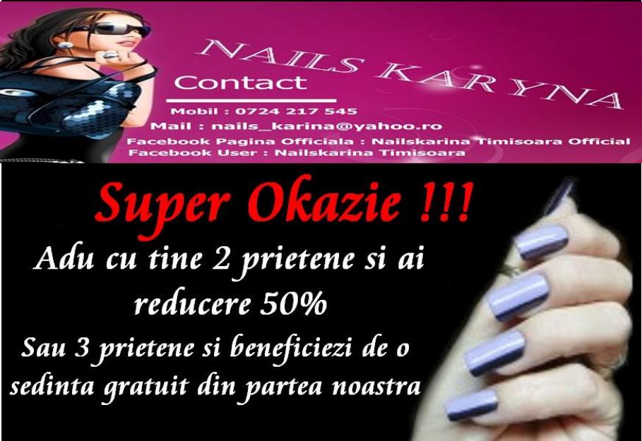 Aplic Unghii False Nailskarina Timisoara - Pret | Preturi Aplic Unghii False Nailskarina Timisoara