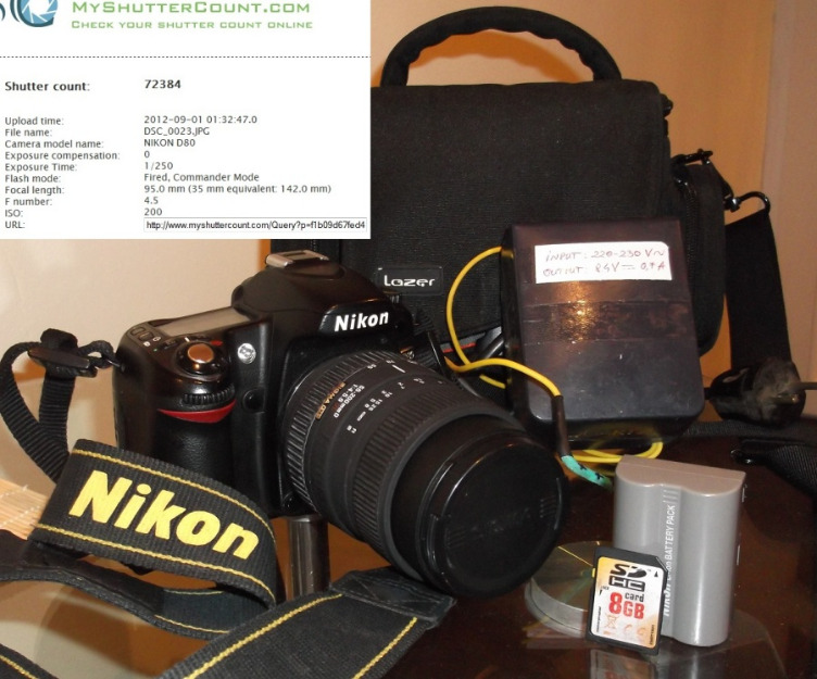 Vand Nikon D80 + obiectiv Sigma 55-200mm + geanta - Pret | Preturi Vand Nikon D80 + obiectiv Sigma 55-200mm + geanta