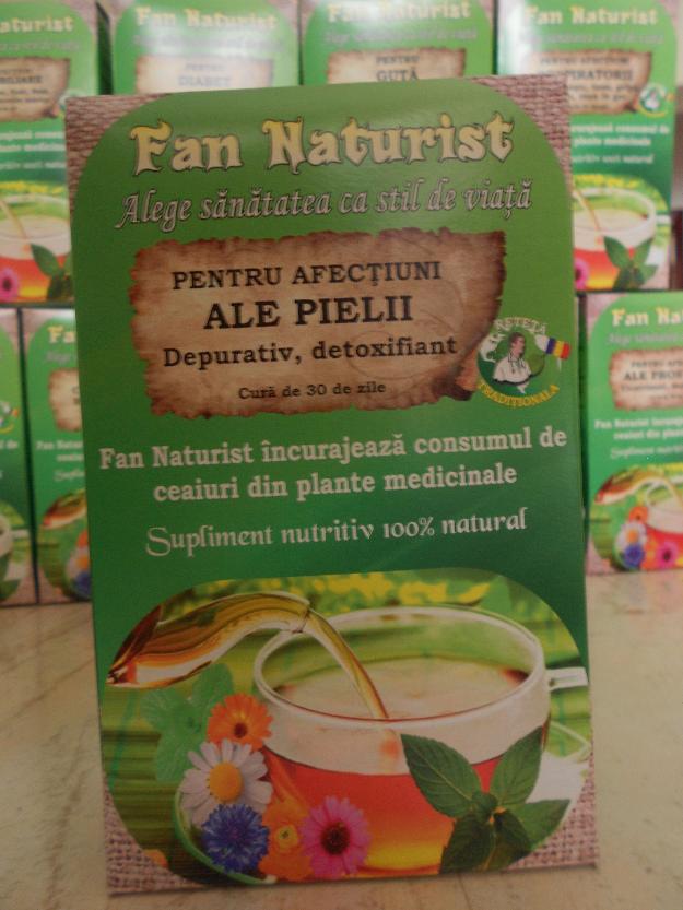 Ceai Medicinal pentru Afectiuni ale Pielii Fan Naturist - Pret | Preturi Ceai Medicinal pentru Afectiuni ale Pielii Fan Naturist