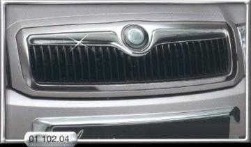 Ornament masca fata - crom Skoda Fabia - Pret | Preturi Ornament masca fata - crom Skoda Fabia