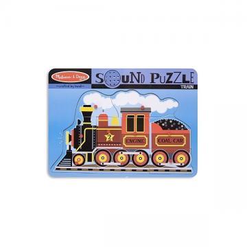 Melissa &amp; Doug - Puzzle de lemn cu sunete Locomotiva cu aburi - Pret | Preturi Melissa &amp; Doug - Puzzle de lemn cu sunete Locomotiva cu aburi