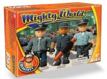 Set 3 figurine Politie, Mighty World - Pret | Preturi Set 3 figurine Politie, Mighty World