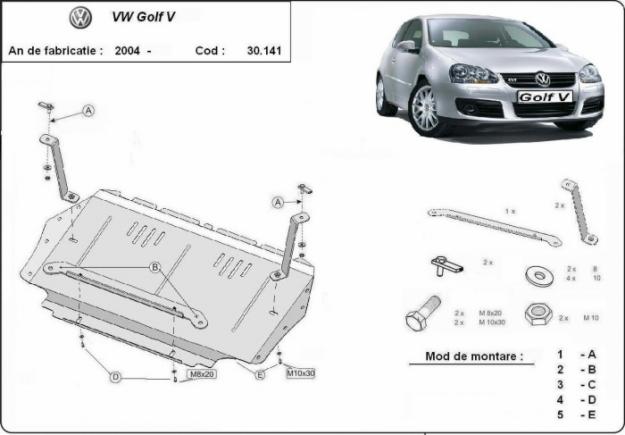 Vand Scut metalic VW Golf 5 2004 - 2009 - Pret | Preturi Vand Scut metalic VW Golf 5 2004 - 2009