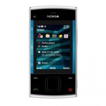 Telefon mobil Nokia X3, Silver-Blue, MOS - Pret | Preturi Telefon mobil Nokia X3, Silver-Blue, MOS