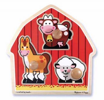 Melissa Doug Puzzle lemn jumbo Ferma - Pret | Preturi Melissa Doug Puzzle lemn jumbo Ferma