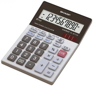 Calculator de birou Sharp ELM711E, 10 digiti, baterie + solar - Pret | Preturi Calculator de birou Sharp ELM711E, 10 digiti, baterie + solar