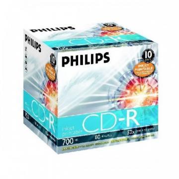 CD-R 700MB-80min, 52x, printabil, PHILIPS - Pret | Preturi CD-R 700MB-80min, 52x, printabil, PHILIPS