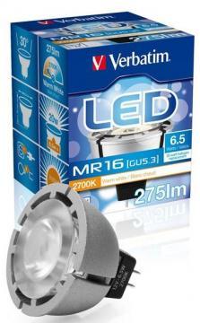 Bec tip LED MR16 GU5.3, 6.5W, 12V, 2700K, 275 lumeni, Verbatim (52027) - Pret | Preturi Bec tip LED MR16 GU5.3, 6.5W, 12V, 2700K, 275 lumeni, Verbatim (52027)