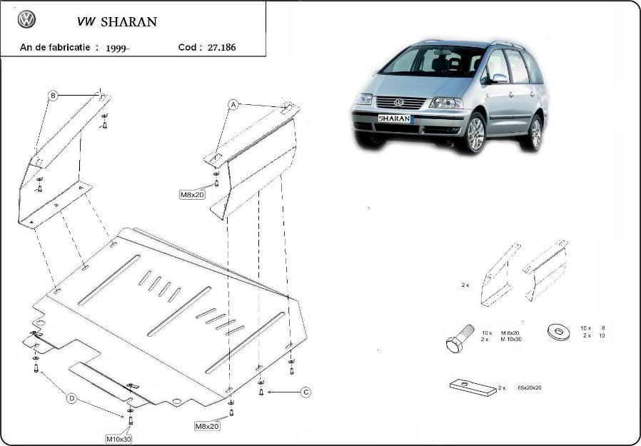 Scut motor metalic VW Sharan - Pret | Preturi Scut motor metalic VW Sharan