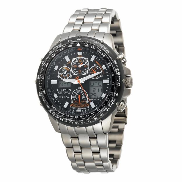 Citizen Mens Titanium Skyhawk AT Flight Chronograph JY0010-50E - Pret | Preturi Citizen Mens Titanium Skyhawk AT Flight Chronograph JY0010-50E