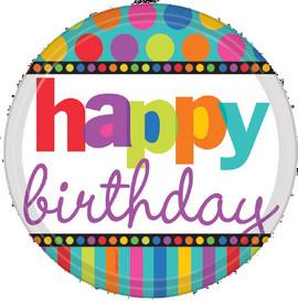 8 Farfurii 22.8cm DOTS&amp;STRIPES BIRTHDAY - Pret | Preturi 8 Farfurii 22.8cm DOTS&amp;STRIPES BIRTHDAY