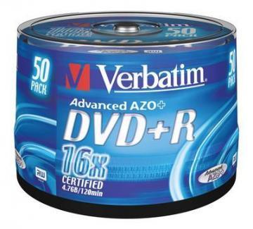 VERBATIM DVD+R 16x 4.7GB bulk 50 - Pret | Preturi VERBATIM DVD+R 16x 4.7GB bulk 50
