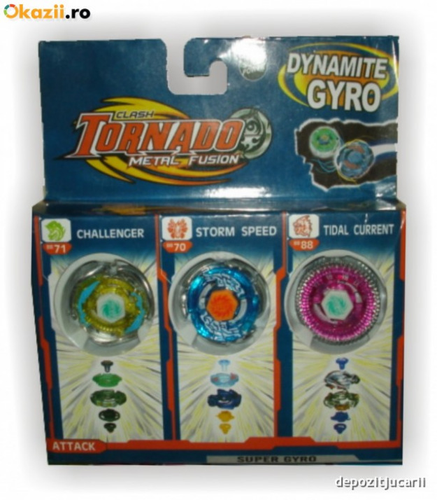 Set 3 bladere metal TORNADO /beyblade - cadouri/jucarii cod 489 - Depozit jucarii - Pret | Preturi Set 3 bladere metal TORNADO /beyblade - cadouri/jucarii cod 489 - Depozit jucarii