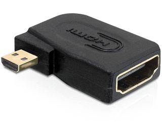 Adaptor HDMI la micro HDMI D T - M in unghi, Delock 65352 - Pret | Preturi Adaptor HDMI la micro HDMI D T - M in unghi, Delock 65352