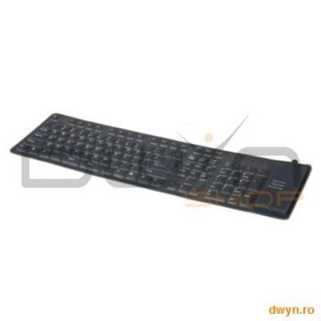 Tastatura Gembird Bluetooth KB-BTF3-B-US Flexibila layout Apple - 109 taste, Black - Pret | Preturi Tastatura Gembird Bluetooth KB-BTF3-B-US Flexibila layout Apple - 109 taste, Black