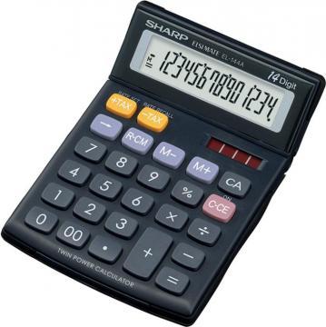 Calculator de birou Sharp EL-144A, 14 digiti, baterie + solar - Pret | Preturi Calculator de birou Sharp EL-144A, 14 digiti, baterie + solar