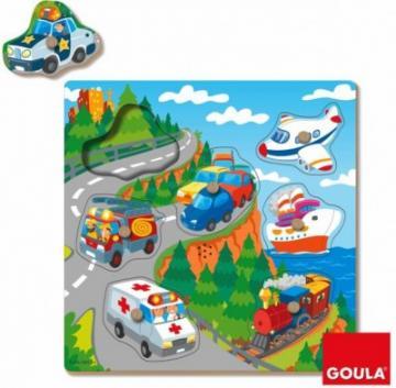Puzzle sonor Goula - Vehicule (28 x 28 x 3 cm) - Pret | Preturi Puzzle sonor Goula - Vehicule (28 x 28 x 3 cm)