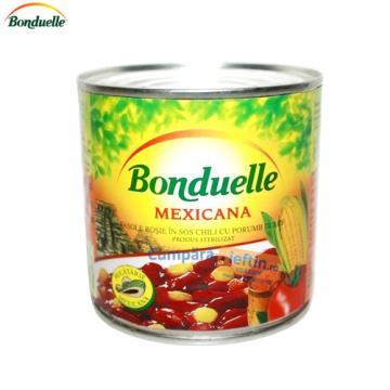 Fasole rosie in sos chili cu porumb Bonduelle Mexicana 430 gr - Pret | Preturi Fasole rosie in sos chili cu porumb Bonduelle Mexicana 430 gr