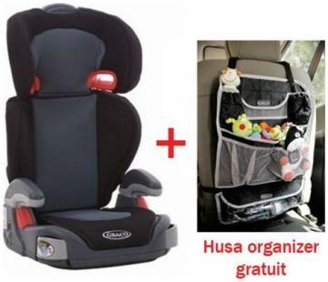 Graco Scaun auto Junior Maxi Plus - Metropolitan + Gratis Husa Organizer Graco - Pret | Preturi Graco Scaun auto Junior Maxi Plus - Metropolitan + Gratis Husa Organizer Graco