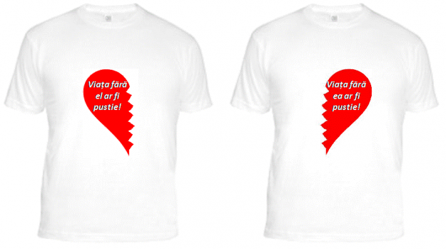 Tricouri personalizate Valentine`s Day - Pret | Preturi Tricouri personalizate Valentine`s Day