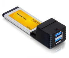 Placa ExpressCard la USB 3.0 2 porturi, Delock 66227 - Pret | Preturi Placa ExpressCard la USB 3.0 2 porturi, Delock 66227
