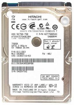 HDD 750GB SATA, 7200rpm, 2.5", Travelstar 5K750 Hitachi - Pret | Preturi HDD 750GB SATA, 7200rpm, 2.5", Travelstar 5K750 Hitachi